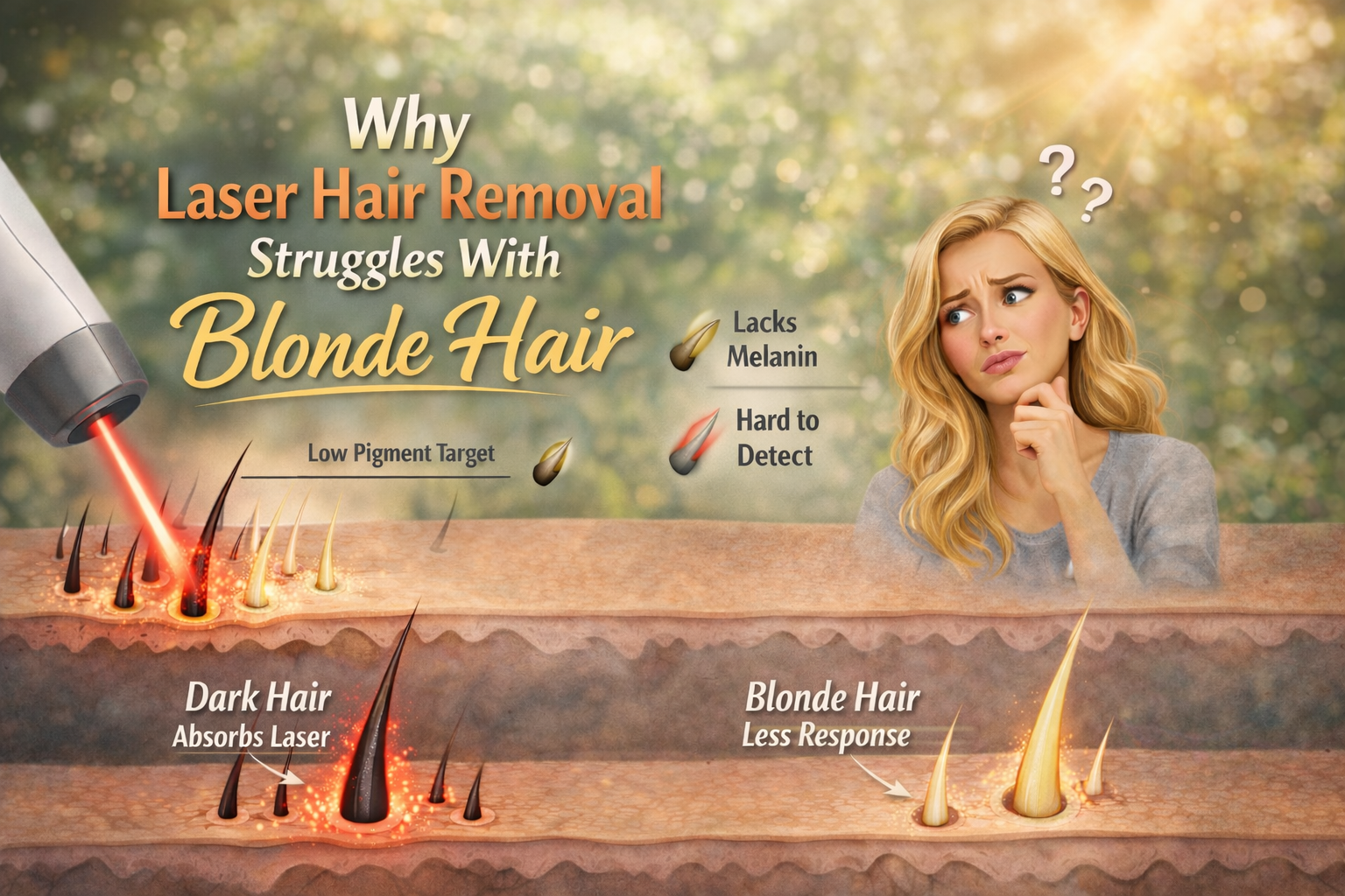 laser works on blond hair